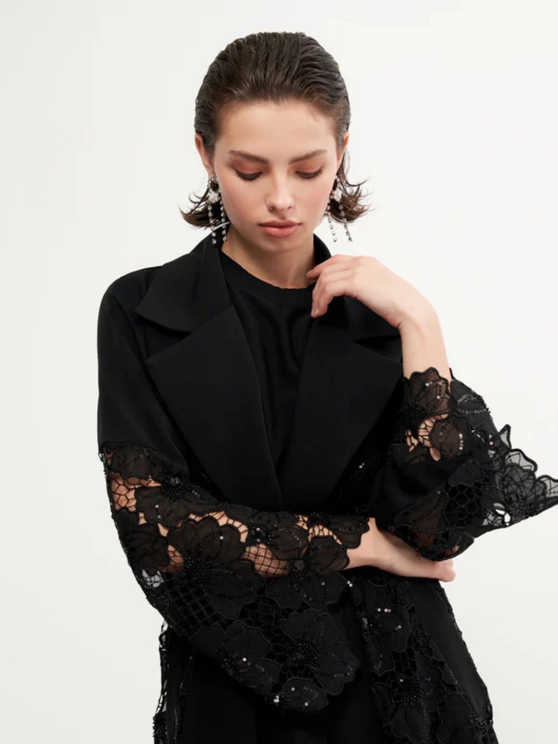 NAKIŞ İŞLEME DETAYLI GÜPÜR ABAYA - 6323 I ATELIER FARSE